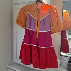 NWT COLOR BLOCK SPRING DRESS